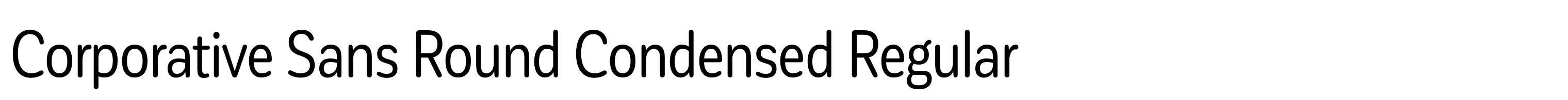 Corporative Sans Round Condensed Regular